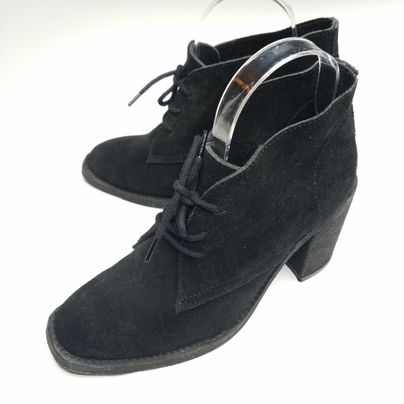 Jeffrey Campbell Chunky Heel Suede Lace Booties - Picture 3 of 6
